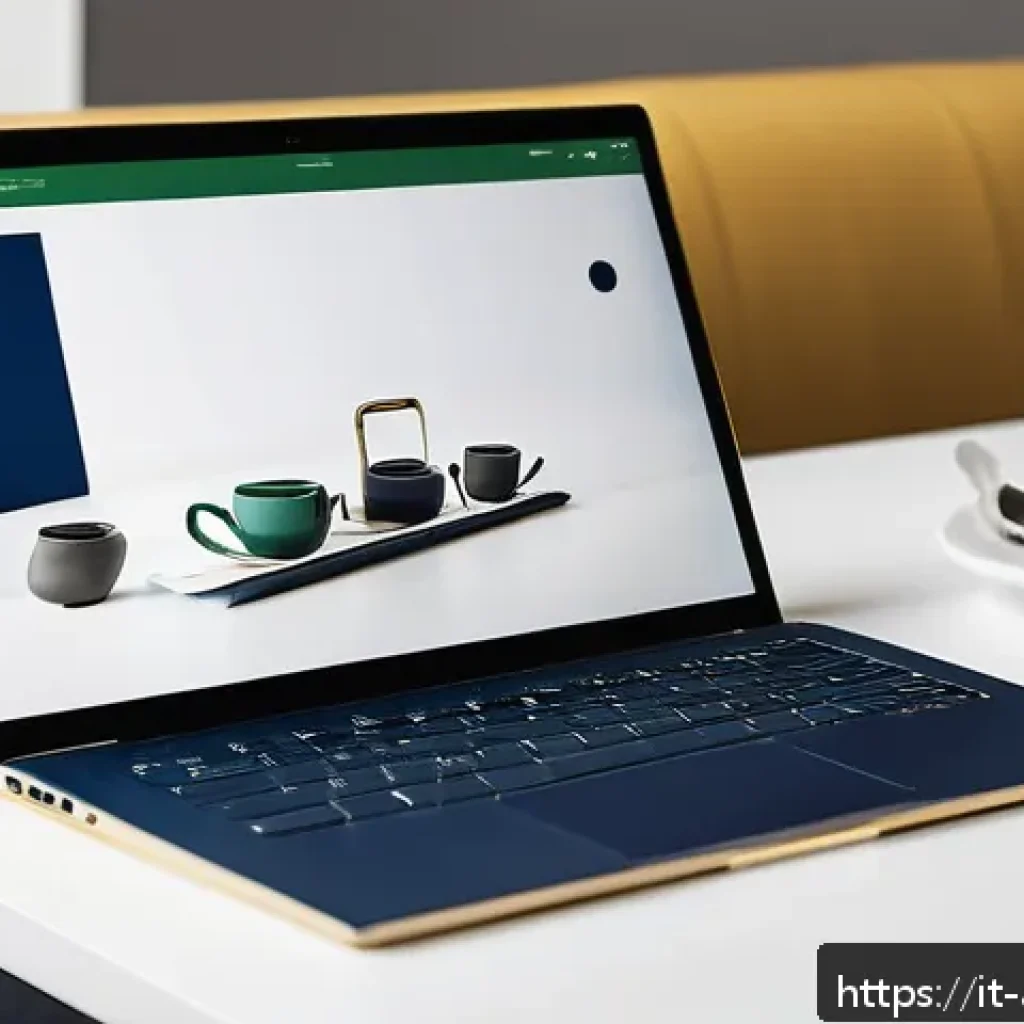 광고디자인 포트폴리오의 중요성 - A modern, sleek advertising portfolio layout displayed on a high-resolution laptop screen in a brigh...