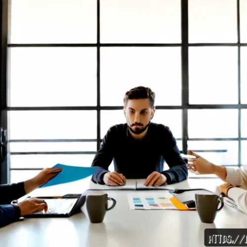 광고디자인 자격증 스터디 그룹 활용법 - Photorealistic advertising design certification study group in a bright Milan coworking studio, four...